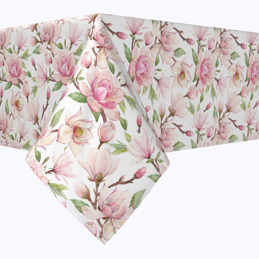 Pink Magnolia Flowers Squares