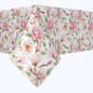 Pink Magnolia Flowers Squares