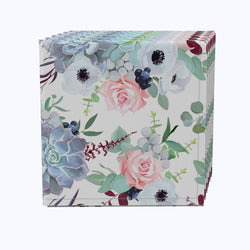 Pink Roses & Succulents Napkins