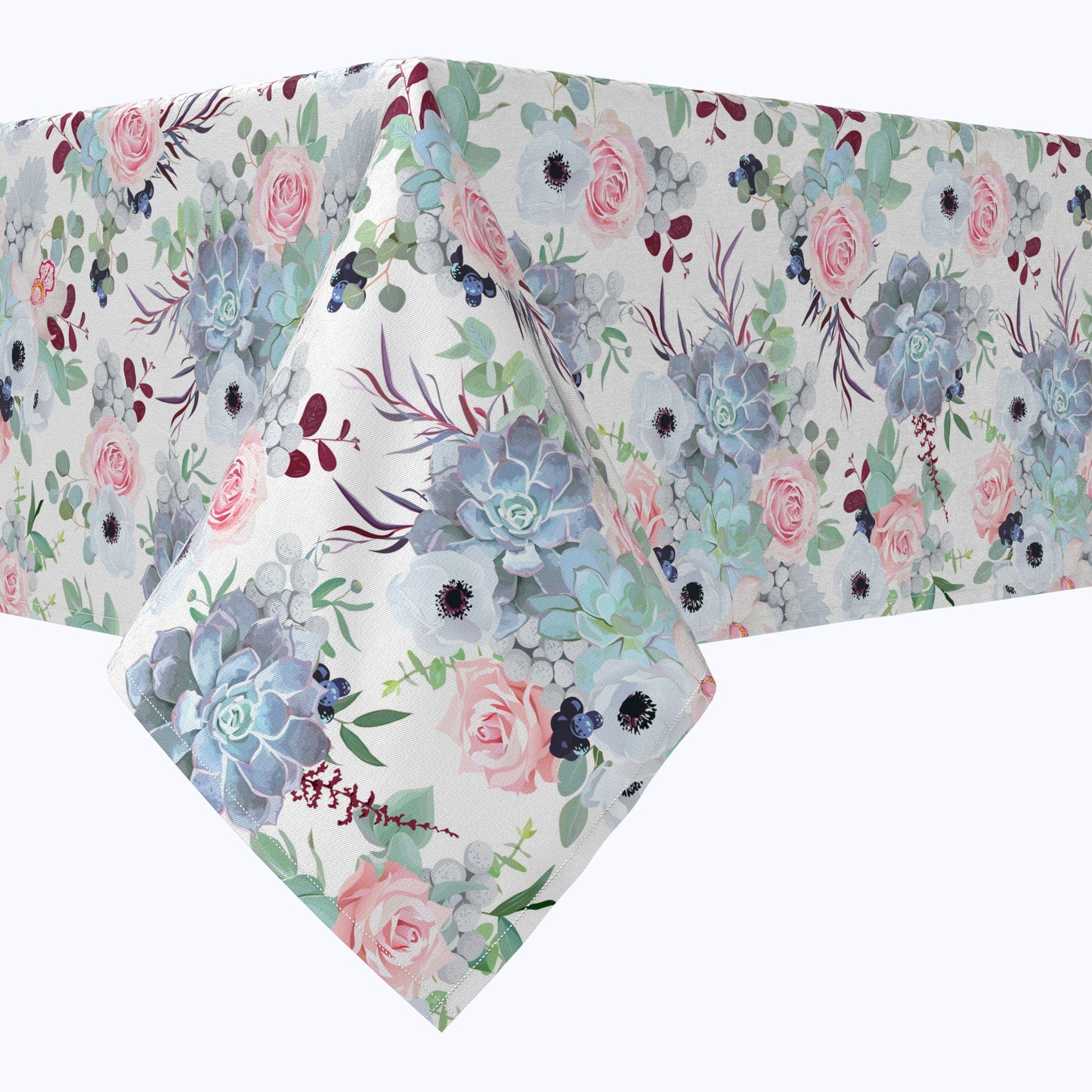 Pink Roses & Succulents Tablecloths