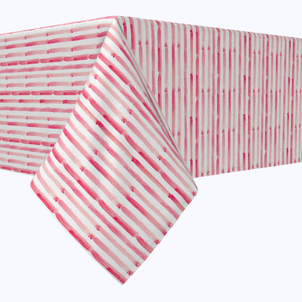 Pink Watercolor Stripes Cotton Rectangles