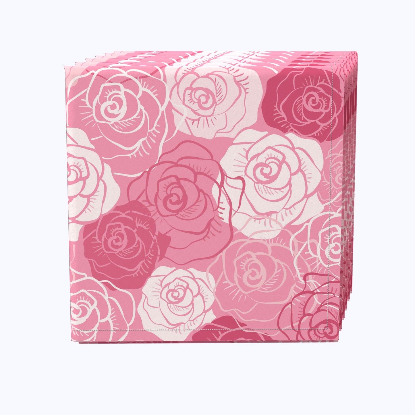 Pink Outlined Roses Napkins