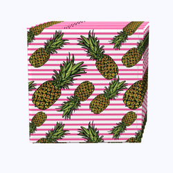 Pink Stripe Pineapples Napkins