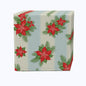 Poinsettias with Striped Background Cotton Napkins