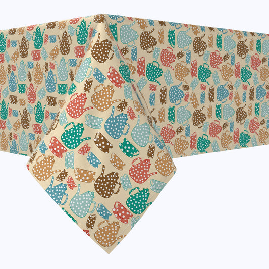 Polka Dot Tea Time Cotton Rectangles