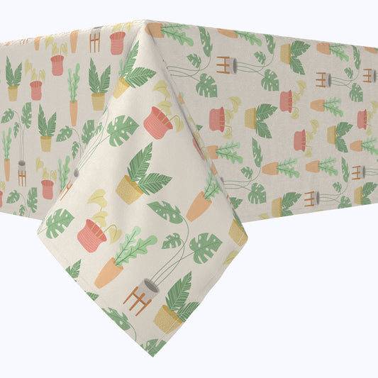 Potted Plants Cotton Rectangles