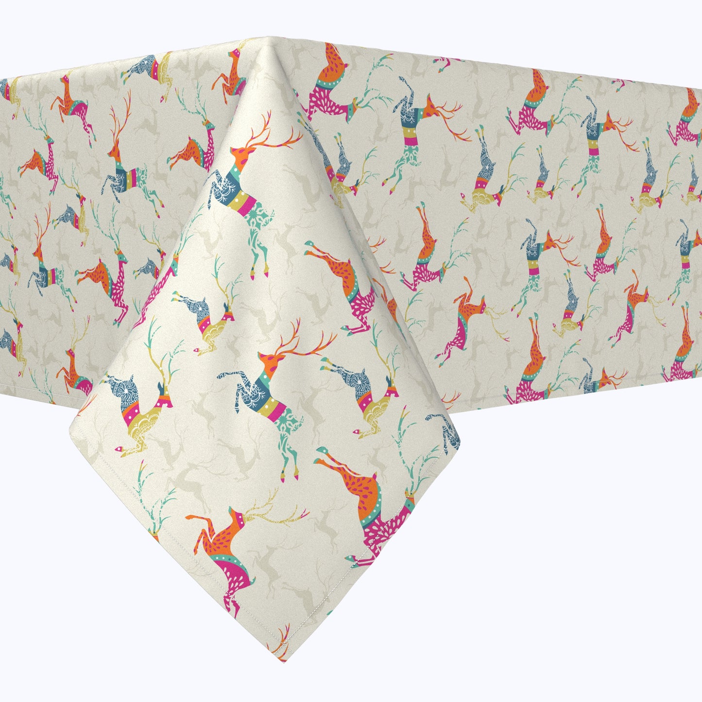 Prancing Reindeers Rectangle Tablecloths