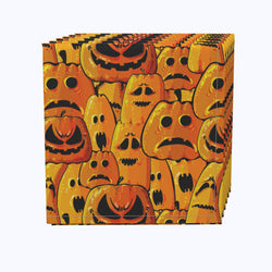 Pumpkin Ghost Faces Napkins