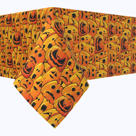 Pumpkin Ghost Faces Rectangles