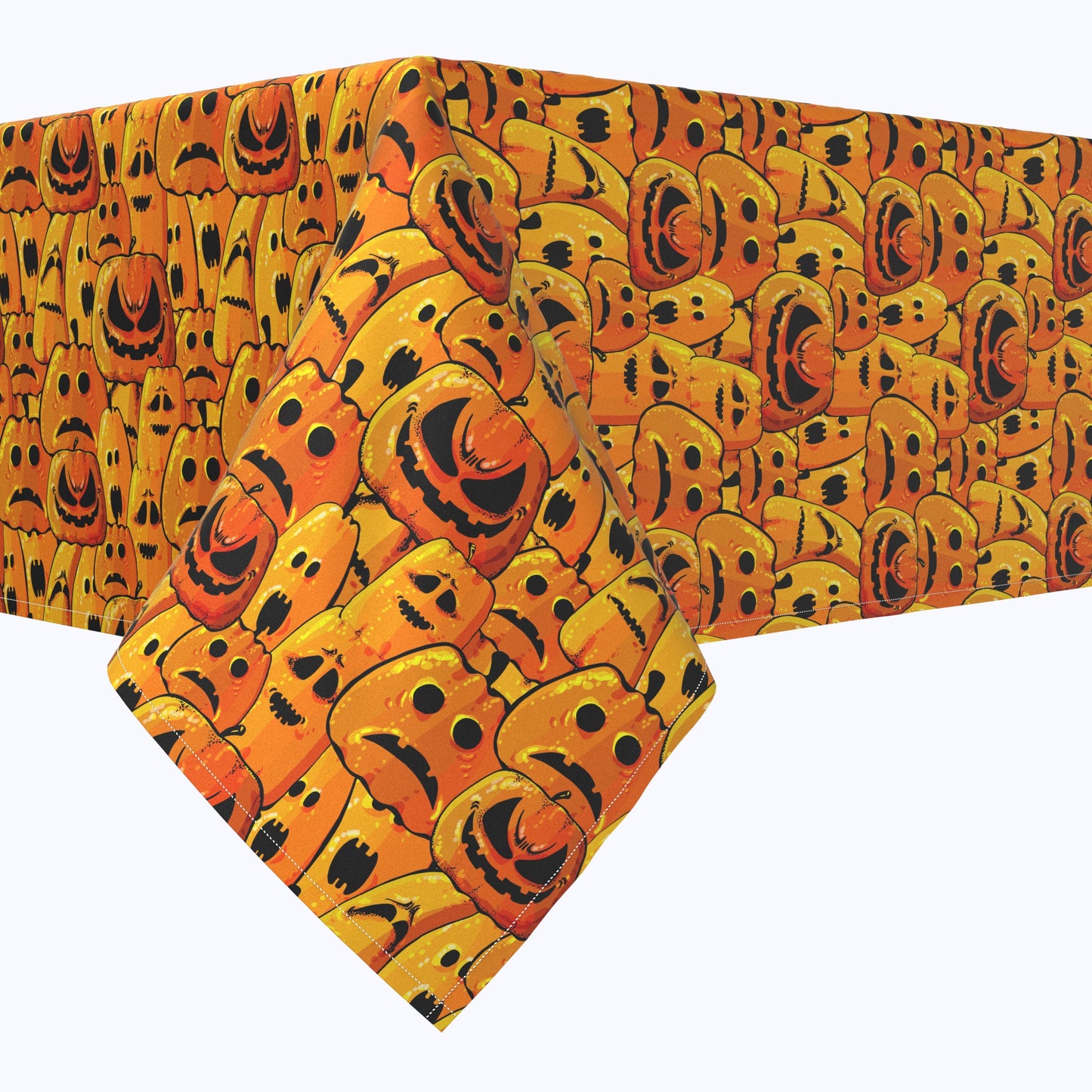 Pumpkin Ghost Faces Squares