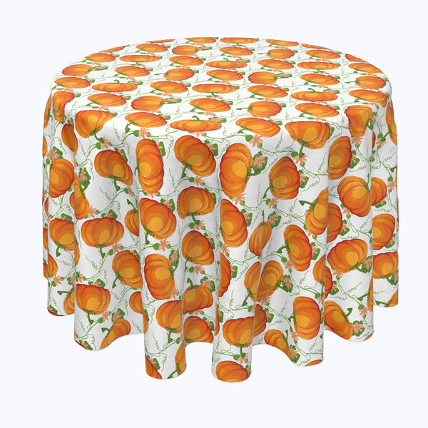 Pumpkin Vine Round Tablecloths