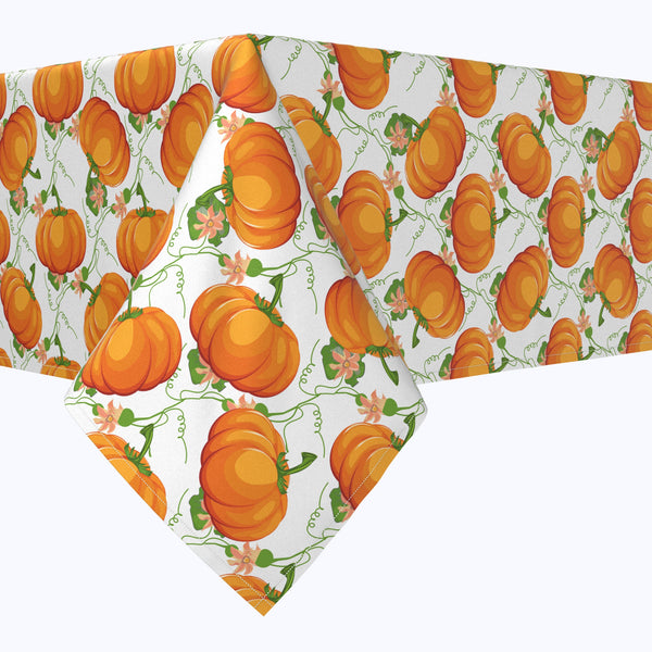 Pumpkin Vine Square Tablecloths