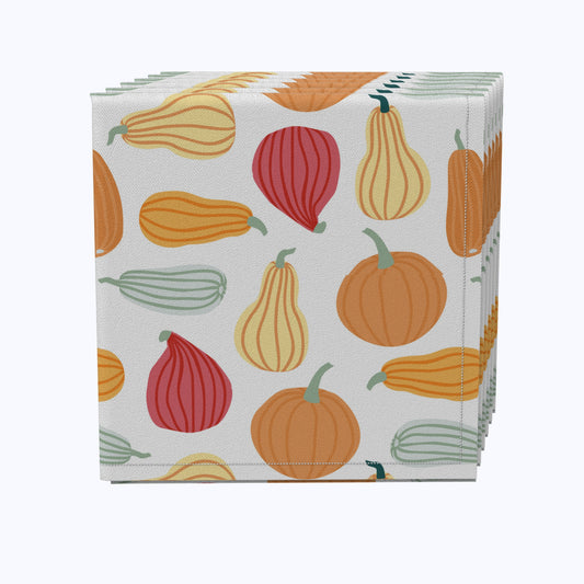 Pumpkins of Different Shapes Cotton Napkins