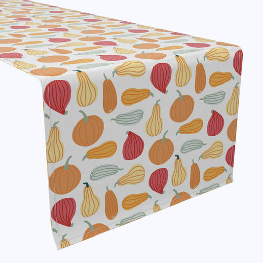 Pumpkins of Different Shapes Cotton Table Runners