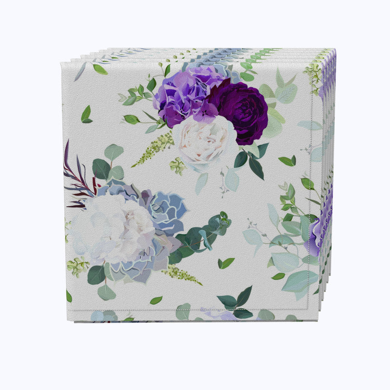 Purple & White Hydrangeas Napkins