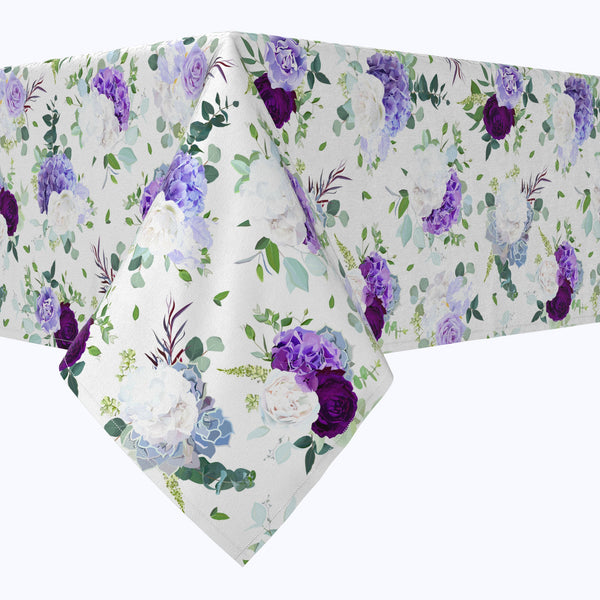 Purple & White Hydrangeas Tablecloths