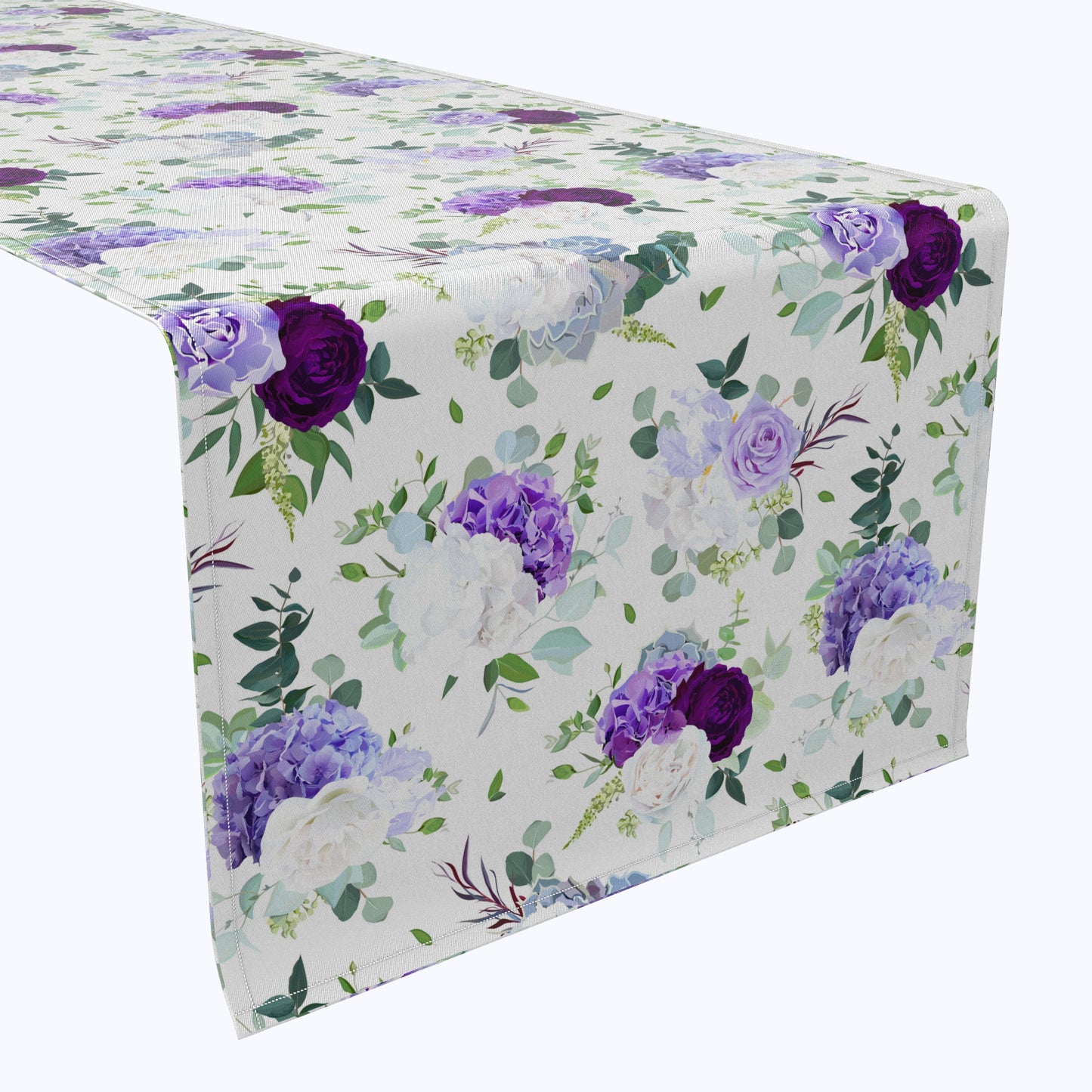 Purple & White Hydrangeas Table Runners
