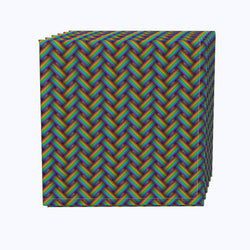 Rainbow Herringbone Weave Napkins