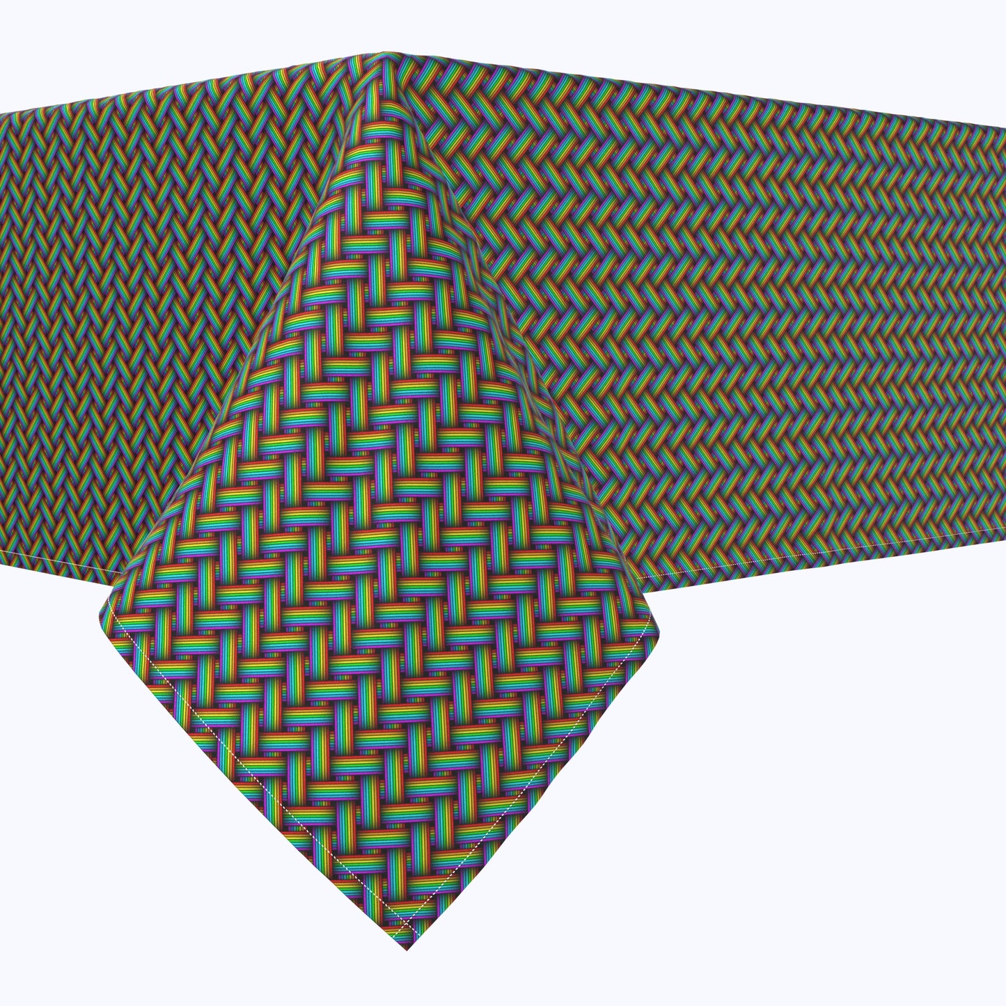 Rainbow Herringbone Weave Rectangles