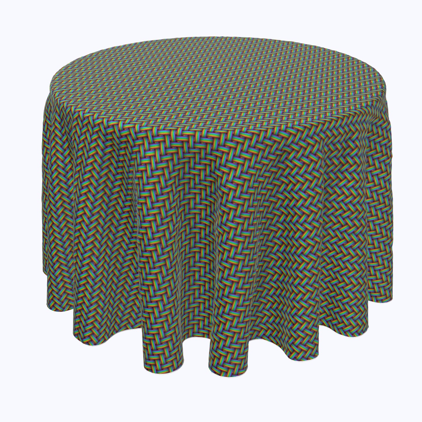 Rainbow Herringbone Weave Rounds