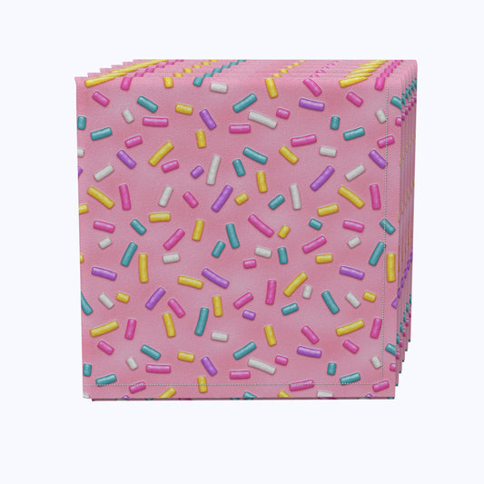 Rainbow Sprinkles Pink Napkins