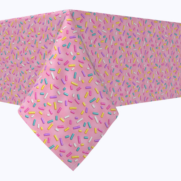 Rainbow Sprinkles Pink Tablecloths