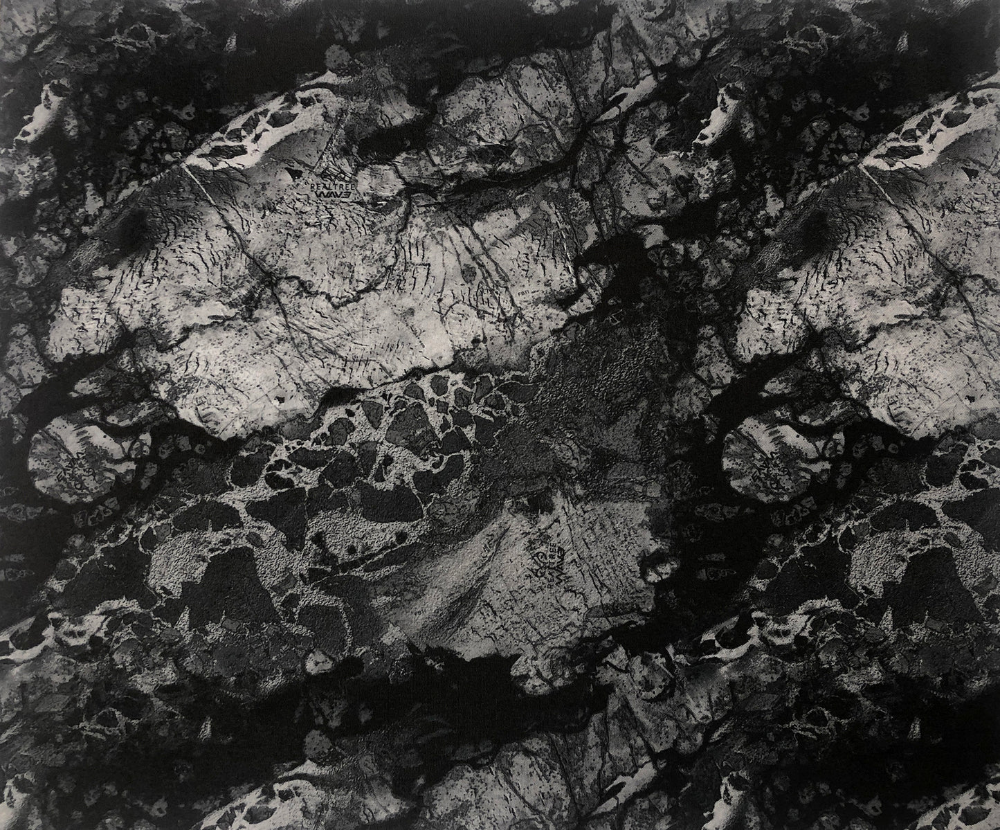Wav3 Dark Printed Fabric Yardage
