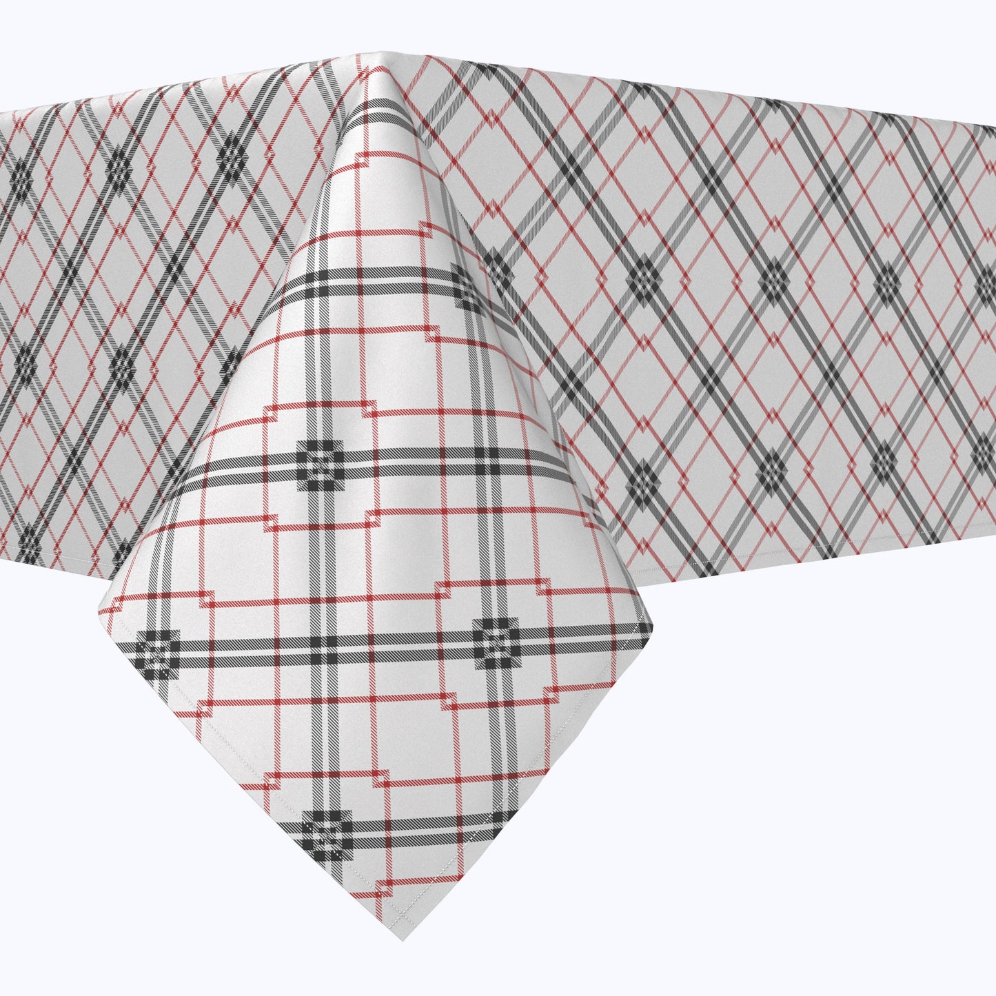 Red & Black Fashion Plaid Rectangles