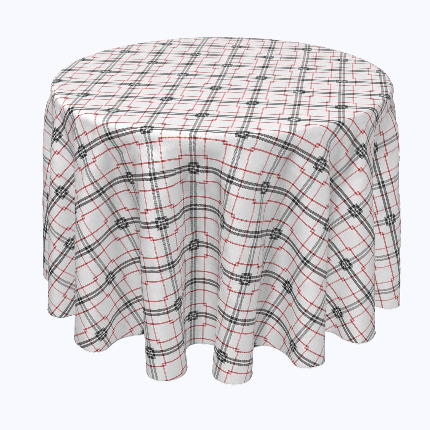 Red & Black Fashion Plaid Rounds