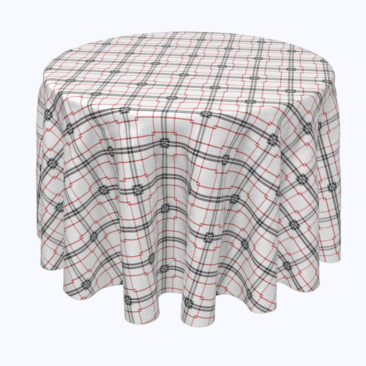 Red & Black Fashion Plaid Rounds