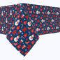 Red Christmas Symbols Cotton Rectangles
