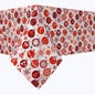 Red Holiday Ornaments Cotton Squares