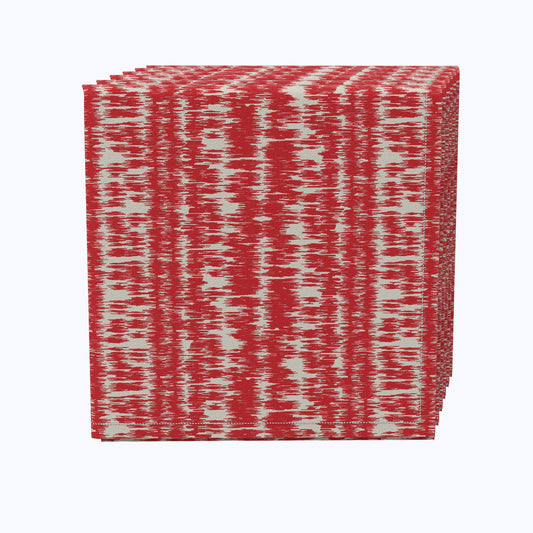 Red Ikat Design Napkins