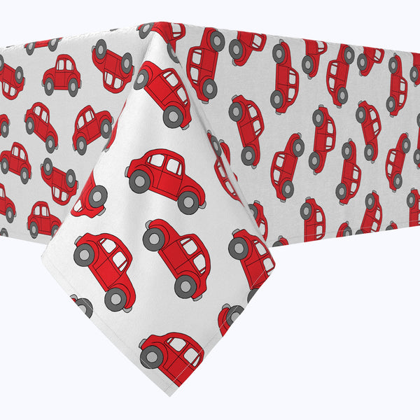Red Vintage Cars Tablecloths