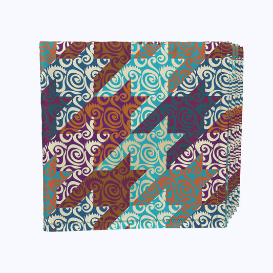 Retro Patchwork Houndstooth Napkins