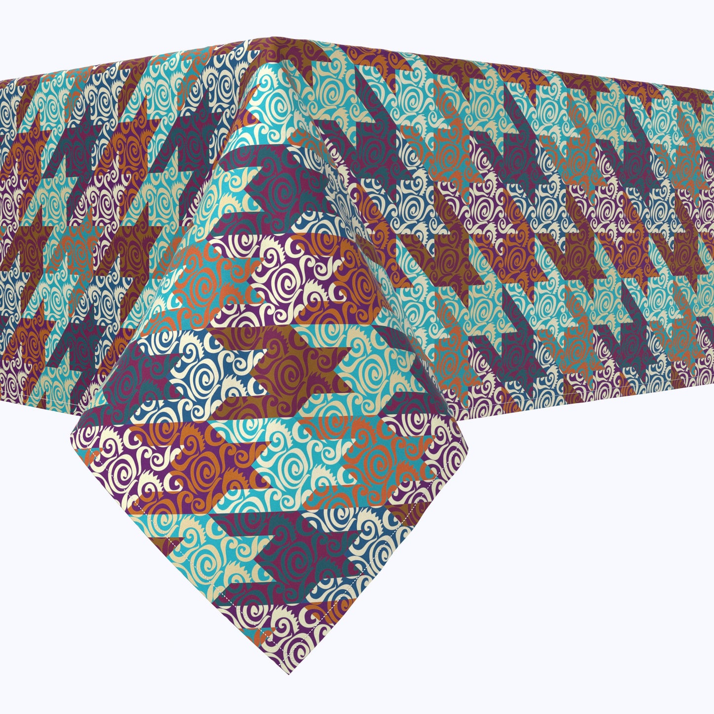 Retro Patchwork Houndstooth Rectangles