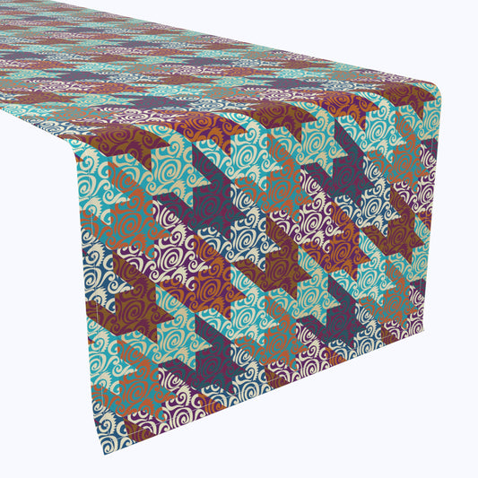 Retro Patchwork Houndstooth Runners