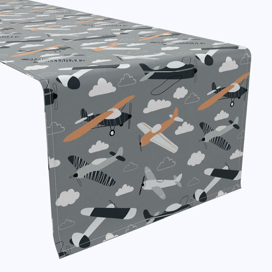Retro Planes in the Sky Table Runners