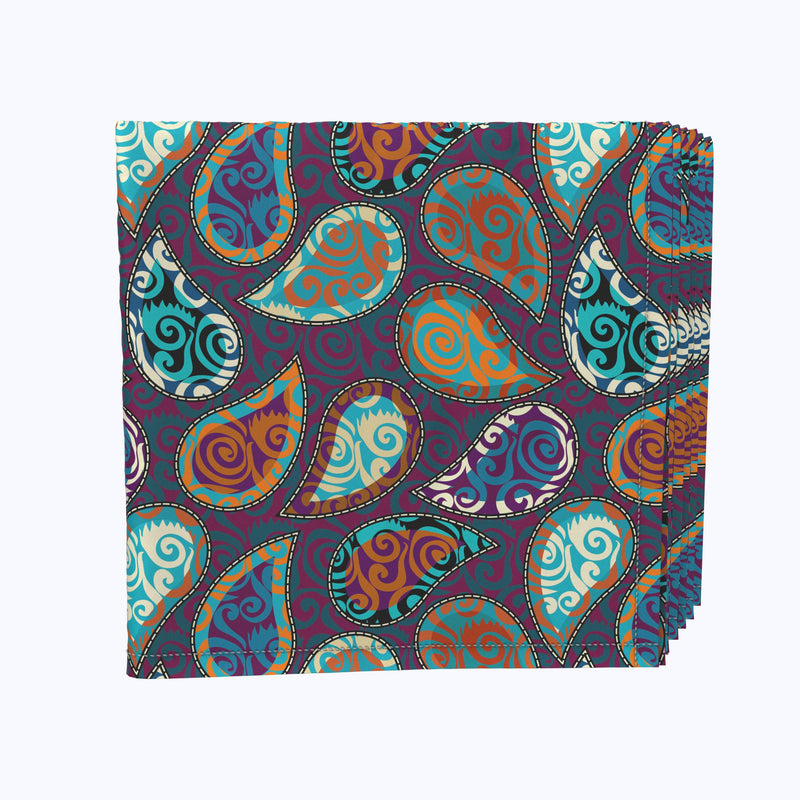 Retro Swirls Patchwork Napkins