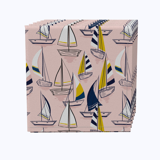 Sailboats Pink Napkins