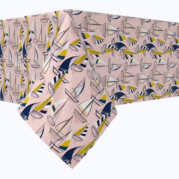 Sailboats Pink Tablecloths