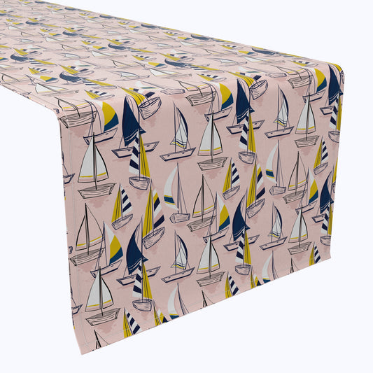 Sailboats Pink Table Runners