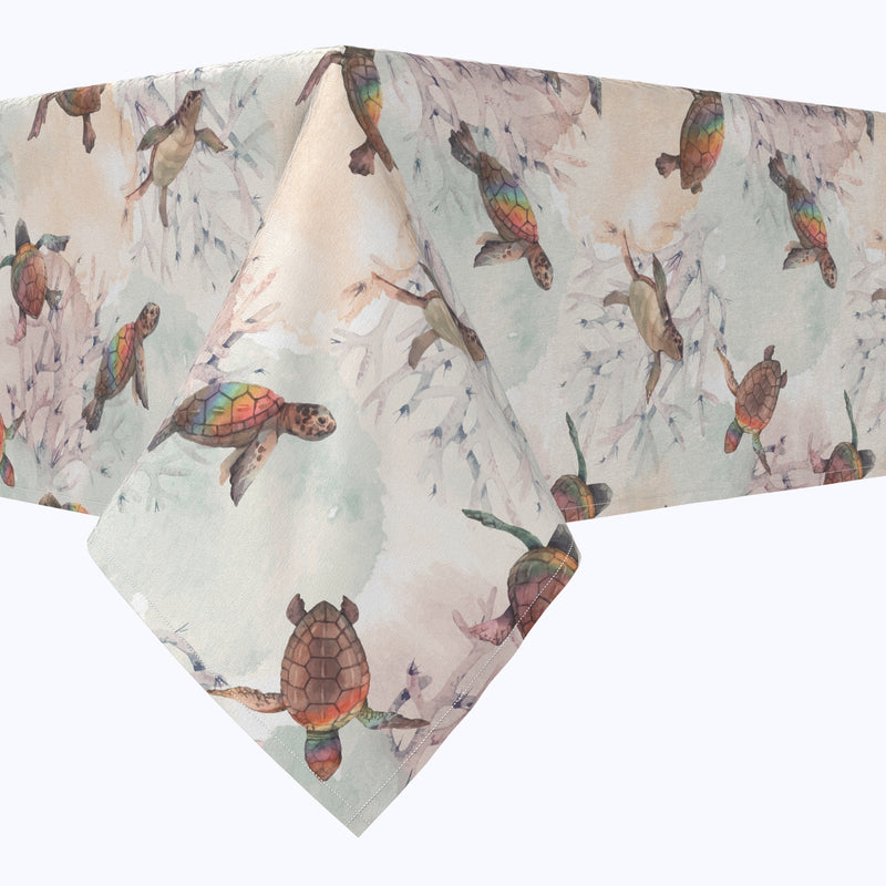 Sea Turtle Watercolor Cotton Rectangles