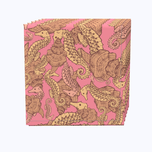 Seahorses Pink Napkins