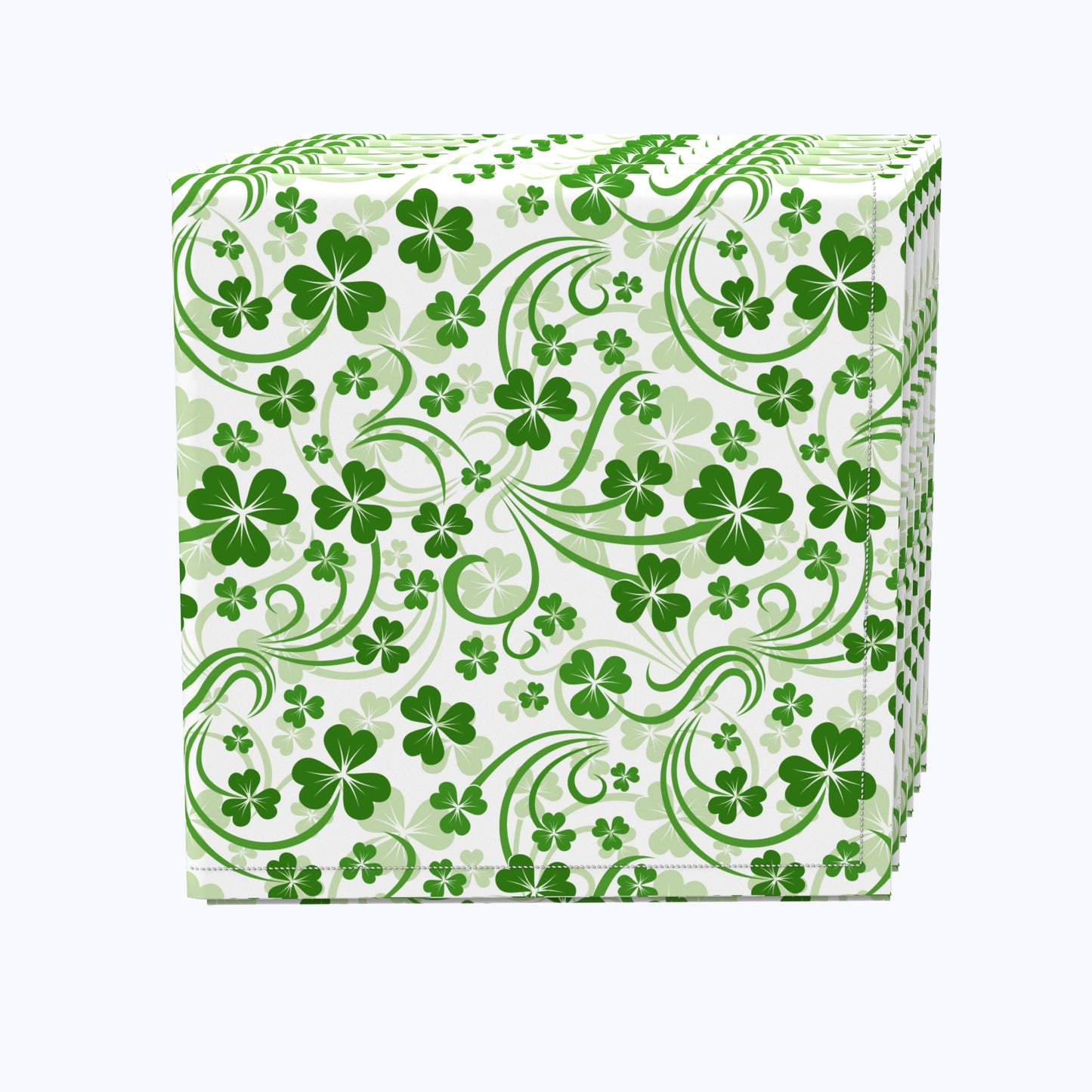 Shamrock Scroll White Napkins