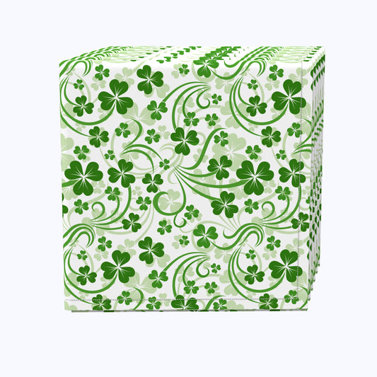 Shamrock Scroll White Napkins