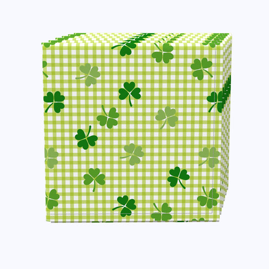 Shamrocks Gingham Check Napkins