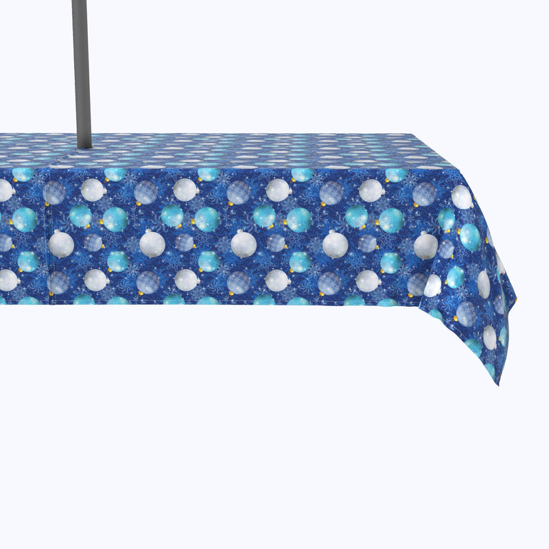 Shiny Blue Christmas Balls Outdoor Tablecloths