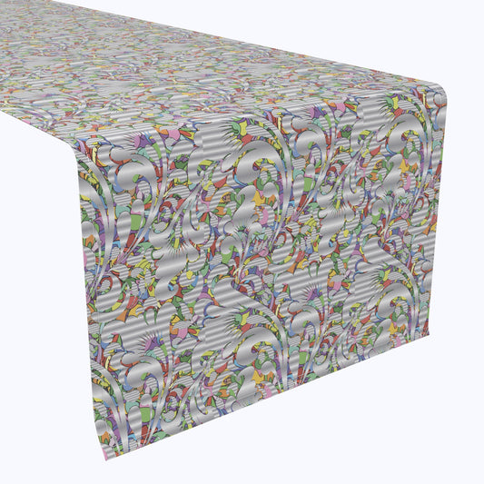 Silver 3D Paisley Runners