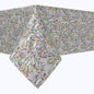 Silver 3D Paisley Squares